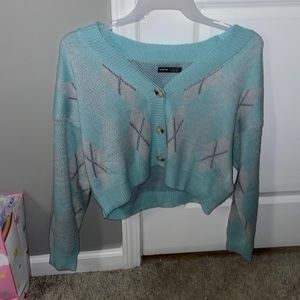light blue pullover sweater, very soft and great material.